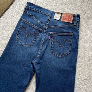 NWT Levi's Ribcage Straight Ankle Dark Wash Women's Jeans Size 28/27